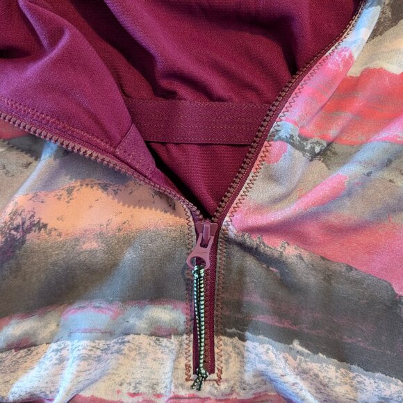 Nike Swim Adventure Long Sleeve One Piece Pink Sangria Women's Large - Picture 6 of 9